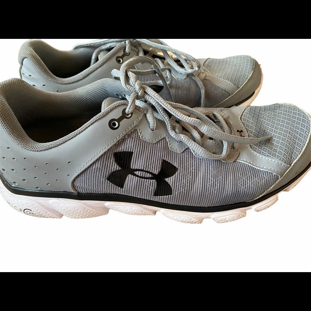Under Armour Mens Micro G Assert 6 1266224-036 Gray Running Shoes Sneakers Sz 10